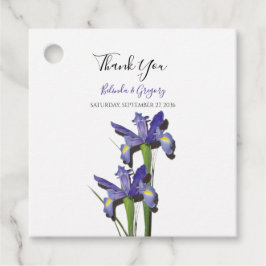 Elegant Paarse Iris Wedding Gift Bedankjes Labels