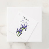 Elegant Paarse Iris Wedding Gift Bedankjes Labels (In situ)