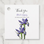 Elegant Paarse Iris Wedding Gift Bedankjes Labels (Voorkant)
