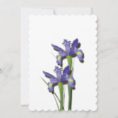 Elegant Paarse Iris Wedding Invitations Kaart (Achterkant)