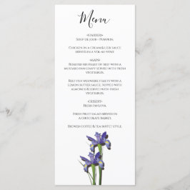 Elegant Paarse Iris Wedding Menu