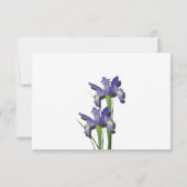 Elegant Paarse Iris Wedding RSVP-kaarten RSVP Kaartje (Achterkant)