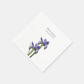 Elegant Paarse Iris Wedding Servet (Hoek)