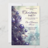 Elegant Paarse kerstboom kerstfeest Kaart (Voorkant)