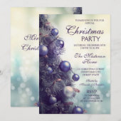 Elegant Paarse kerstboom kerstfeest Kaart (Voorkant / Achterkant)