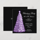 Elegant Paarse kerstboomfeestdag Kaart (Voorkant / Achterkant)
