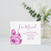 Elegant Paarse klaproos bewegend Briefkaart (Staand voorkant)