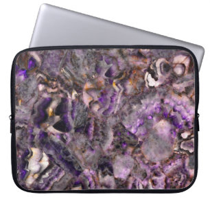 Elegant paarse kwarts granieten stenen marmeren pa laptop sleeve