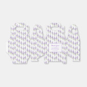 Elegant Paarse Lavendel Antiek Lijst Verjaardag Bedankdoosjes (Uitgevouwen)