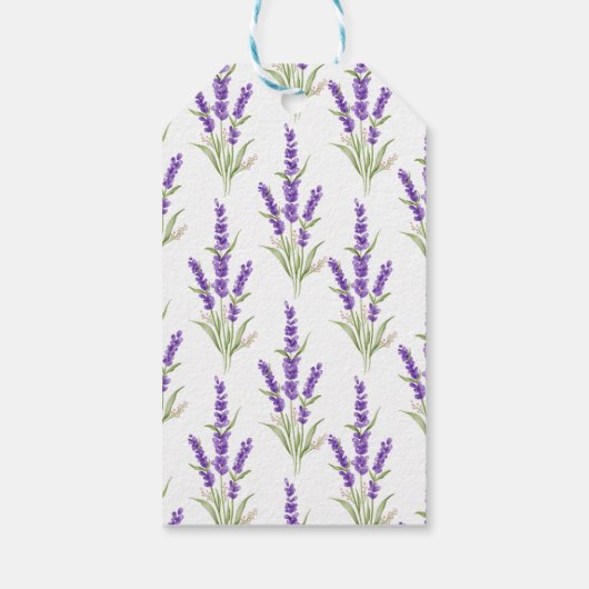 Elegant Paarse Lavendel Antiek Lijst Verjaardag Cadeaulabel (Achterkant)