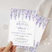 Elegant paarse lavendel floral vrijgezellenfeest kaart