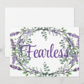 Elegant paarse Lavendel groen Eucalyptus Onbevrees Kaart (Voorkant / Achterkant)