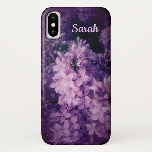 Elegant Paarse Lila bloemen Case-Mate iPhone Case (Achterkant)