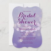 Elegant Paarse Lila Bridal Shower Invitations Kaart (Voorkant)