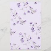 Elegant Paarse Lila I Arch Bloemenbruiloft Menu (Achterkant)