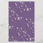 Elegant Paarse Lila I Arch Bloemenbruiloft Menu (Achterkant)