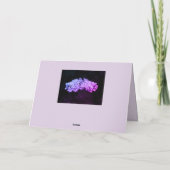 Elegant Paarse Lilacs Script Bedankkaart (Achterkant)