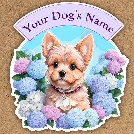 Elegant paarse lint, bloemig lijst Yorkshire Sticker