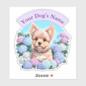 Elegant paarse lint, bloemig lijst Yorkshire Sticker (Vel)