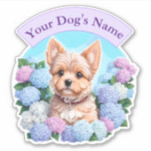 Elegant paarse lint, bloemig lijst Yorkshire Sticker (Voorkant)