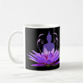 Elegant Paarse Lotus Flower Meditation Koffiemok (Links)