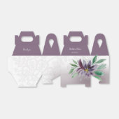 Elegant Paarse Lotus Waterverf Bedankdoosjes (Uitgevouwen)