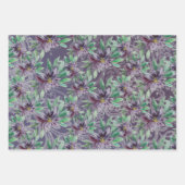 Elegant Paarse Lotus Waterverf Inpakpapier Vel (Voorkant 2)