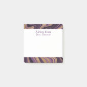 Elegant Paarse Marble Personalized Sticky Notes (Voorkant)
