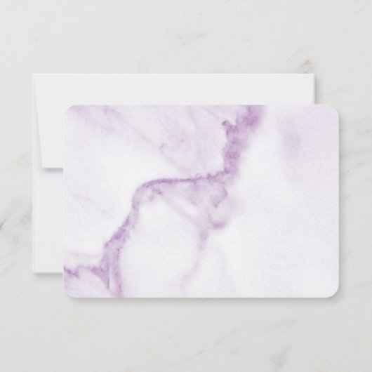 Elegant Paarse Marble RSVP (Achterkant)