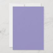 Elegant Paarse marinehaven Dusty Blue Wedding Kaart (Achterkant)