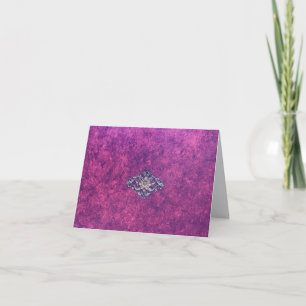 Elegant paarse marmer met gouden medaillon centrum bedankkaart
