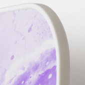 Elegant Paarse marmer Monogramed Player Name Pickleball Paddle (Links Detail)