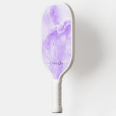 Elegant Paarse marmer Monogramed Player Name Pickleball Paddle (Links)