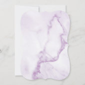 Elegant Paarse marmer Wedding Invitation Kaart (Achterkant)