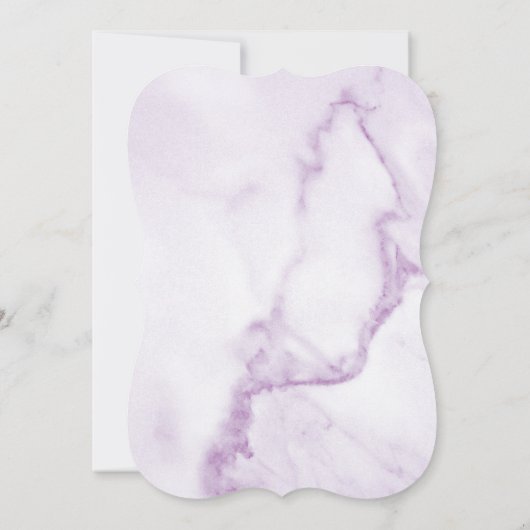 Elegant Paarse marmer Wedding Invitation Kaart (Achterkant)