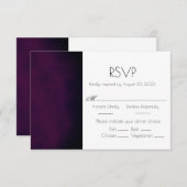 Elegant Paarse Ombre Modern Wedding RSVP Kaart (Voorkant / Achterkant)
