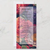 Elegant paarse oranje waterverf bloemenprogramma (Achterkant)