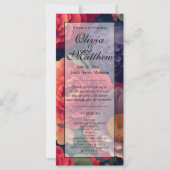 Elegant paarse oranje waterverf bloemenprogramma (Voorkant)