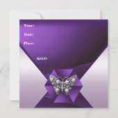 Elegant Paarse pareljuwel 40e verjaardag Kaart (Achterkant)