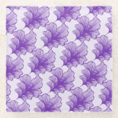 Elegant Paarse Petal Onderzetter (Voorkant)