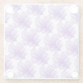 Elegant Paarse Petal Onderzetter (Achterkant)