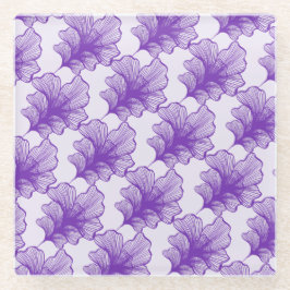 Elegant Paarse Petal Onderzetter Glazen Onderzetter