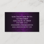 Elegant Paarse professionele Visitekaartjes (Achterkant)