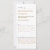 Elegant Paarse programma, Caroline Wedding (Achterkant)