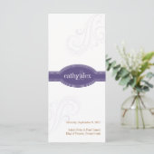 Elegant Paarse programma, Caroline Wedding (Staand voorkant)