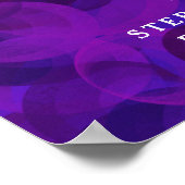 Elegant Paarse Proost op 100 Jaar 100e Verjaardag Poster (Hoek)