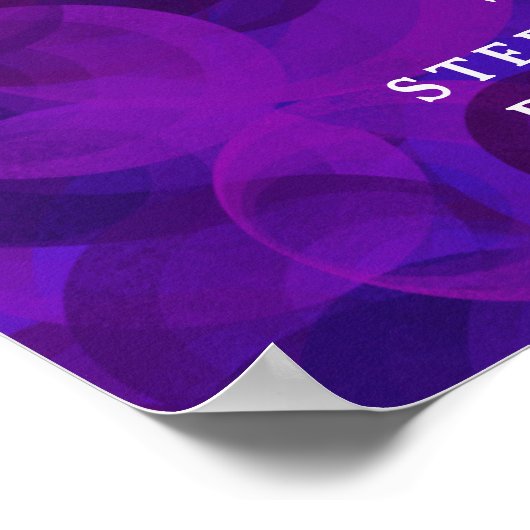 Elegant Paarse Proost op 55 Jaar 55e Verjaardag Poster (Hoek)