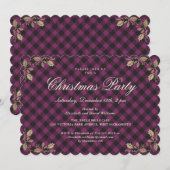 Elegant Paarse Pset-kerstfeestdag Kaart (Voorkant / Achterkant)