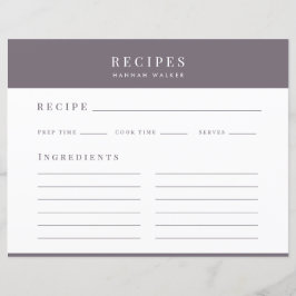 Elegant Paarse Recept Multomap Behuizing Kaart