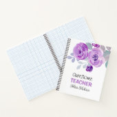 Elegant Paarse Roos Geweldige Leraar Gift Notitieboek (Binnen)